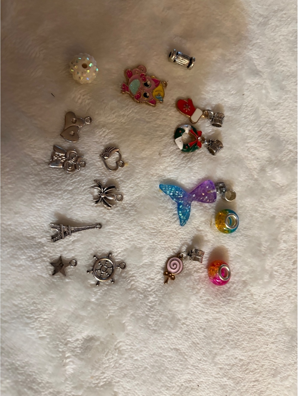 Lot of various bracelet charms metal colorful